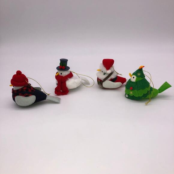 Target Wondershop Featherly Friends Fabric Bird Christmas Ornaments 2021 4 Birds - Picture 2 of 3